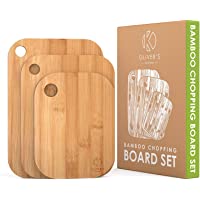 Los mejores  - Oliver’s Kitchen – 3 x Set de Tablas de Madera Para Cortar – Diferentes Tamaños Para Cada Ocasión – Duraderas y…